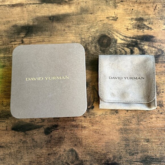 David Yurman Empty Brown Cardboard Bracelet/Cuff w/ Pouch Set - Picture 1 of 3